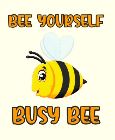 Playful Bee Yourself Design Template for Kids