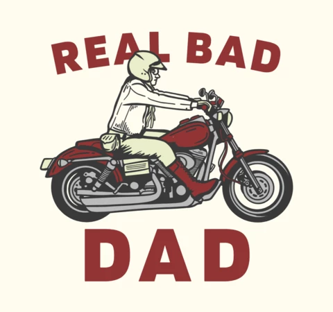 Plantilla de diseño de camiseta de hombre montando motocicleta