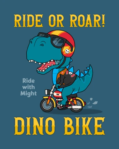 Dino Bike Adventure Design Comic Template: Ride Or Roar!