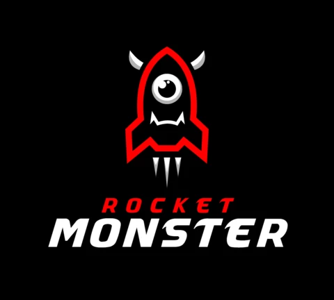 Rocket Monster Logo Design Template