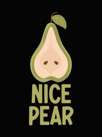 Pear T-shirt Template Design