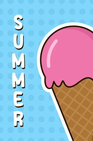 Summer Ice Cream Poster Design Template