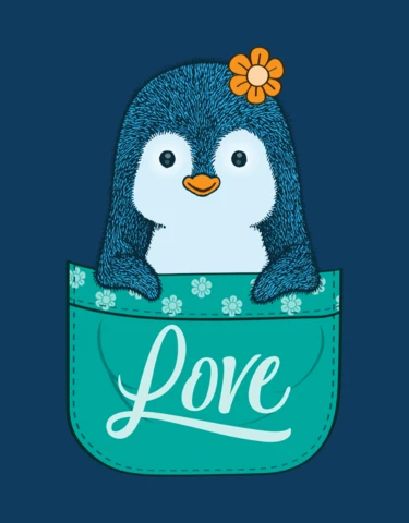 Adorable gabarit de pingouin de poche pour vêtements vintage pour enfants
