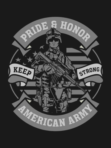 American Soldier T-Shirt Design Template