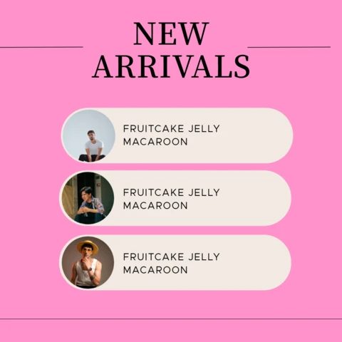 Pink Minimalist New Arrivals Instagram Post Design Template