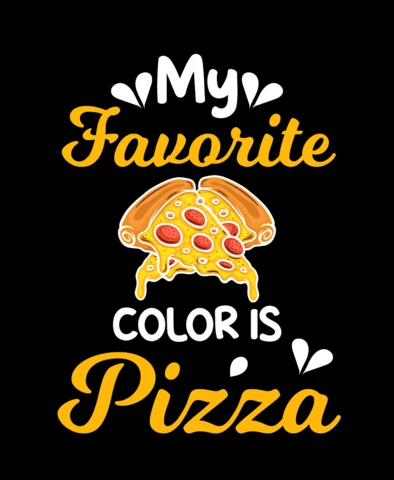 Il mio colore preferito è la pizza Modello di t-shirt