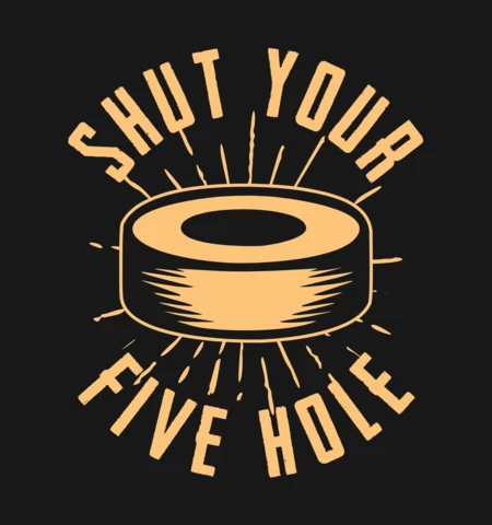 Hockey Puck Vintage T-shirt Design Template