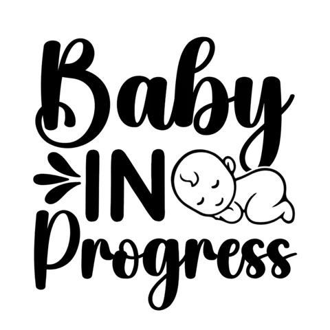 Baby In Progress Pregnancy T-Shirt Design