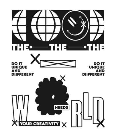 Die Welt braucht dein kreatives abstraktes Globusgrafik Streetwear T-Shirt Design Vorlage.