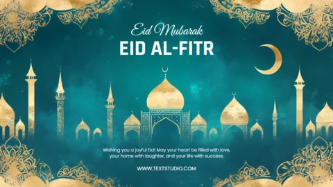 Modèle de conception pour la célébration de l'Aïd al-fitr avec d'élégants motifs islamiques
