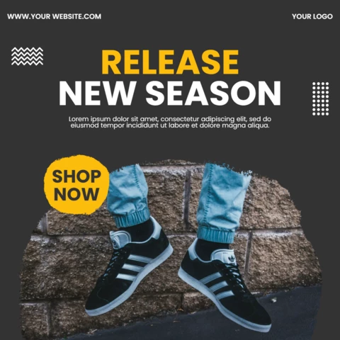 Sneakers Sale Banner Social Media Post Design Template