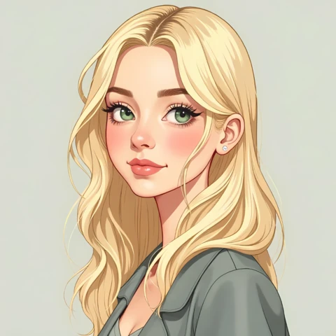 Plantilla editable de diseño de personajes para retratos elegantes