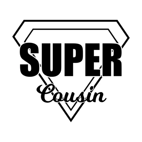 Szablon koszulki z super kuzynem