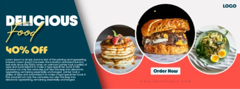 Delicious Food Promotion Facebook Cover Photo Template Design