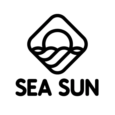 Sea Sun Logo Design Template