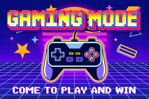 Retro Gaming Mode Design Template for T-Shirt Printing