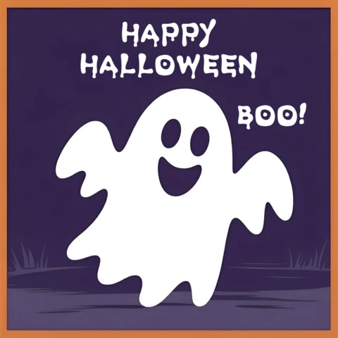 Gelukkig Halloween spookontwerp sjabloon voor wenskaarten