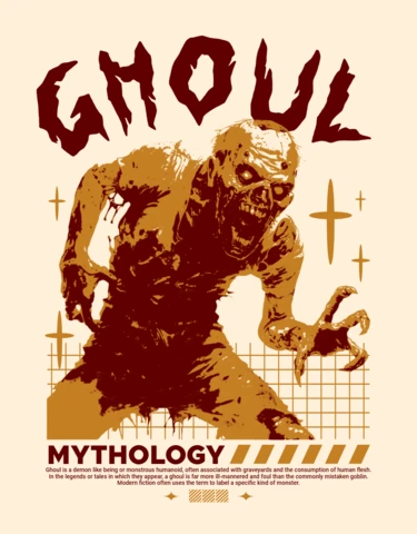 Spooky Ghoul Design Template for Halloween Posters