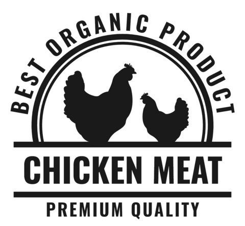 Best Organic Chicken Meat Logo Design Template
