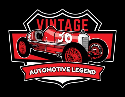 Vintage Automotive Legend T-shirt Design Template