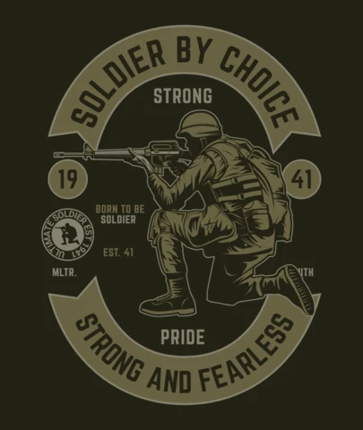 Soldier T-Shirt Design Template