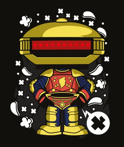 Alpha 5 Power Rangers Pop Culture T-Shirt Design Template