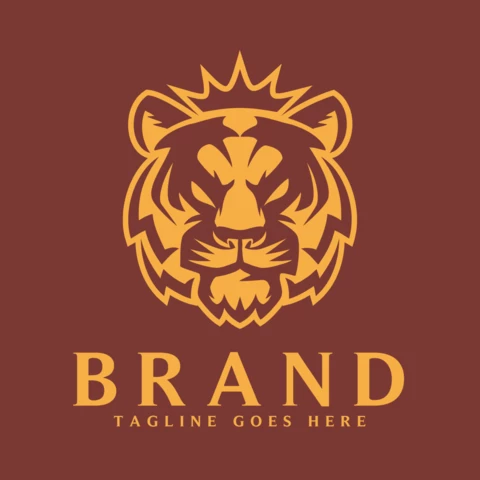 Tiger Head Logo Design Template