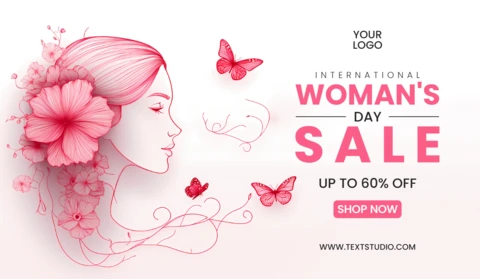 Elegant Women's Day Sale Template Design for Promotions