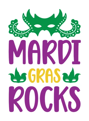 Mardi gras rocks fun and festive design template