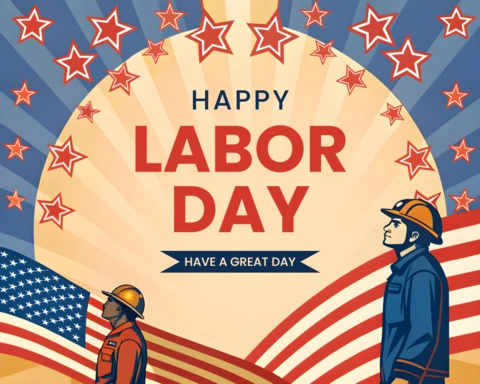 Labor Day Celebration Design Template - Vintage Americana Style