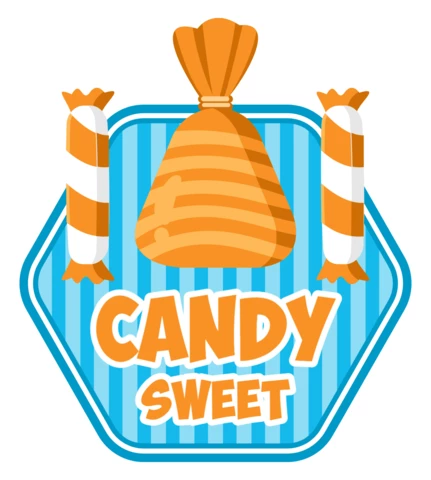 Plantilla de diseño de logotipo de caramelo