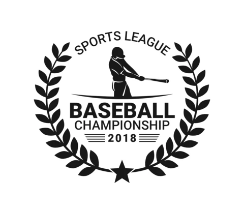 Plantilla de diseño de logotipo deportivo de campeonato de torneo de club de béisbol