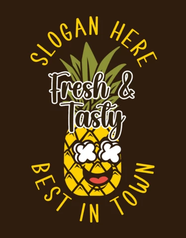 Fresh And Tasty Pineapple Logo Design Template