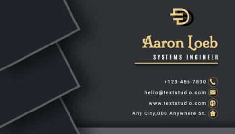 Black and Gold Elegant Company Business Card