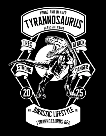 T-Rex Dinosaur T-shirt Design Template