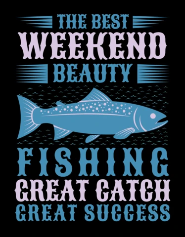 Vintage Fishing Weekend Design Template for Fisherman Display