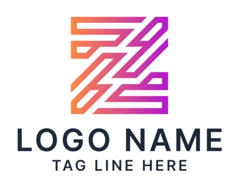 Modello di progettazione del logo aziendale della lettera z