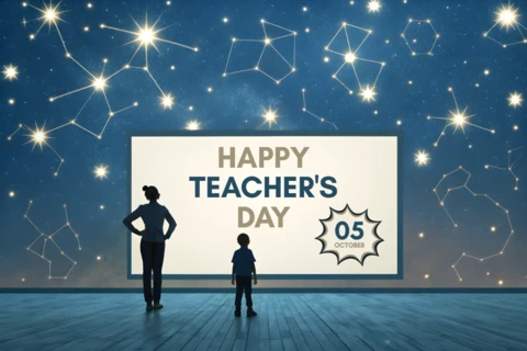 Starry Night Teacher's Day Design Template for Celebrating Educators