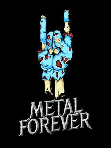 Metalowa koszulka zombie na zawsze