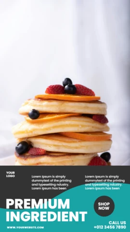 Restaurant Sale Promotional Instagram Story Post Design Template