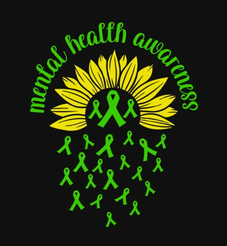 Mental Health Awareness Sunflower T-Shirt Template