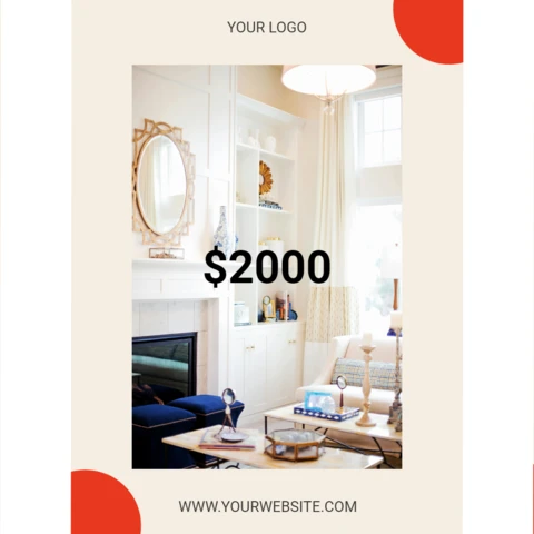 Bright Modern Advertising Social Media Post Design Template