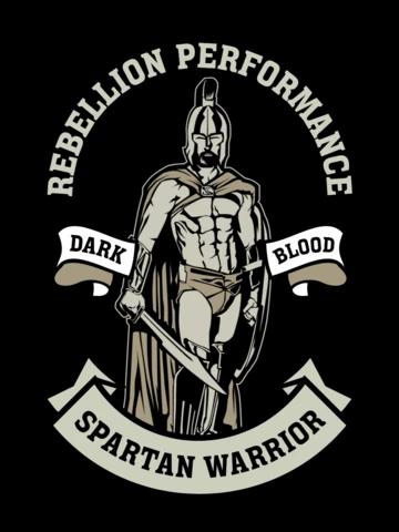 Spartan Warrior Character T-Shirt Design Template