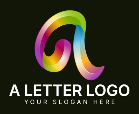 Letter A Company Colorful Logo Design Template