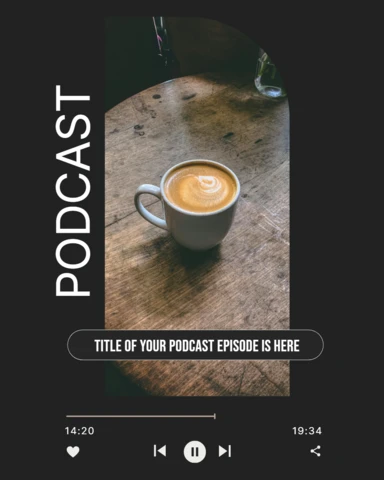 Podcast Episode Promotion Template with Coffee Table Aesthetic