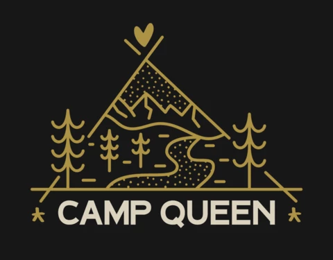 Camp Queen Logo Template Design