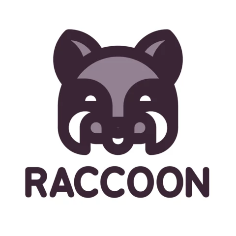 Waschbär logo design Vorlage