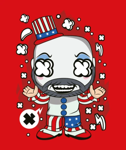 Captain spaulding pop culture t-shirt design template
