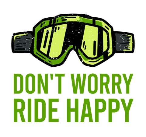 Motocross Goggles Vintage T-shirt Design Template