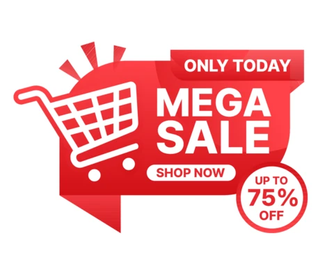 Szablon banera promocyjnego mega wyprzedaży